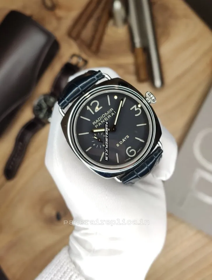 Wholesale Fake Panerai Radiomir 8 Days Gmt 45mm Steel Case Mens/unisex Manual Winding Watch