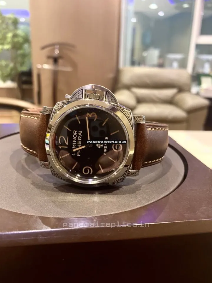 Alternative view of Wonderful Replica Panerai Luminor 1950 47mm Steel Case Mens/unisex Manual Winding Watch