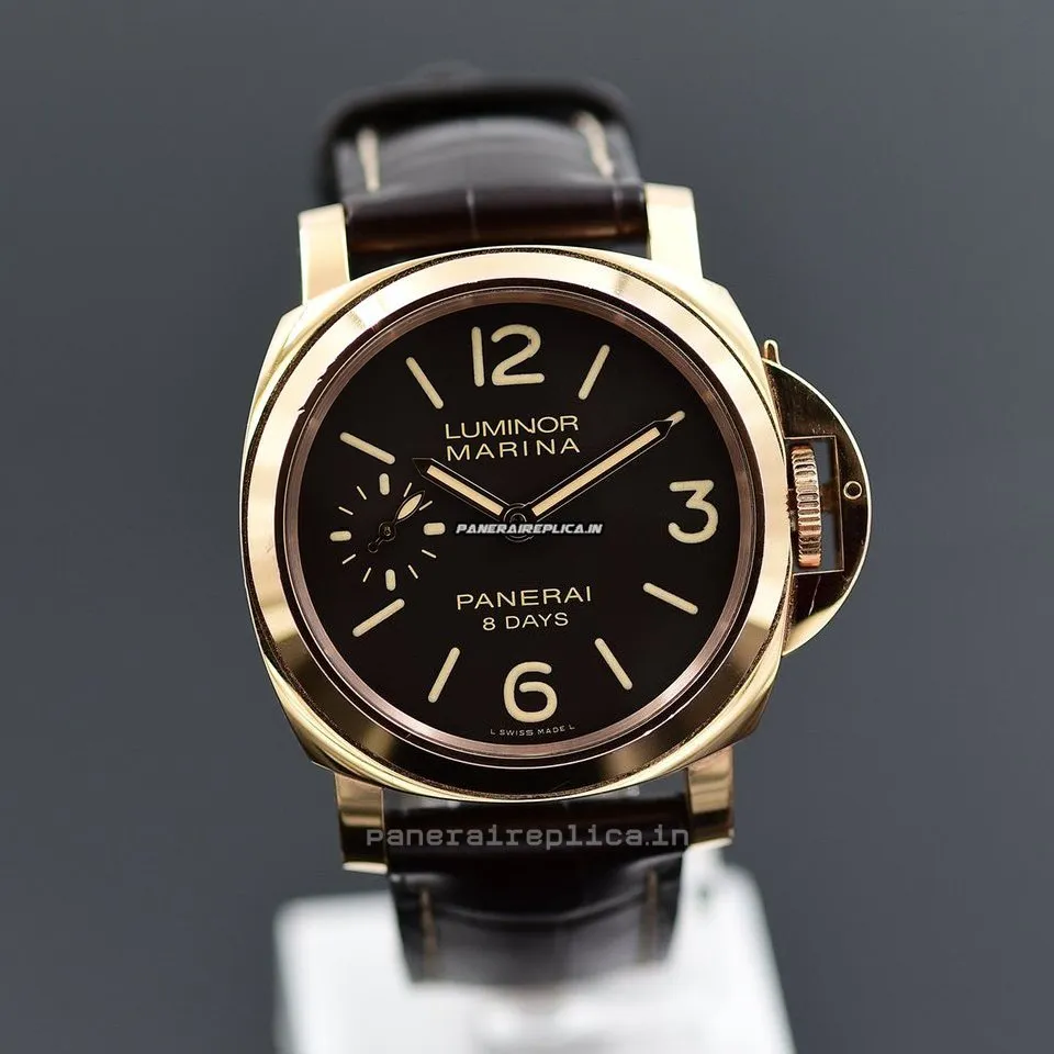 Alternative view of Terrific Replicas Panerai Luminor Marina 44mm Rose Gold Case Mens/unisex Manual Winding Watch