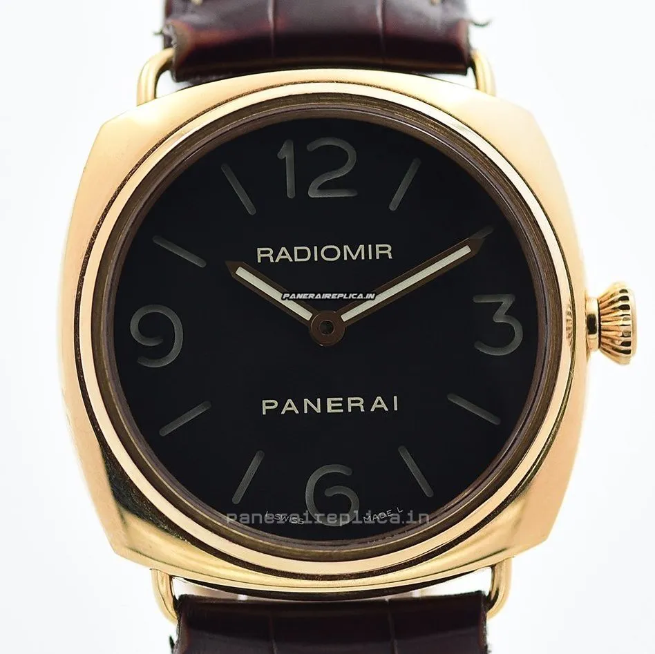 1:1 Fakes Panerai Radiomir 45mm Rose Gold Case Mens/unisex Manual Winding Watch