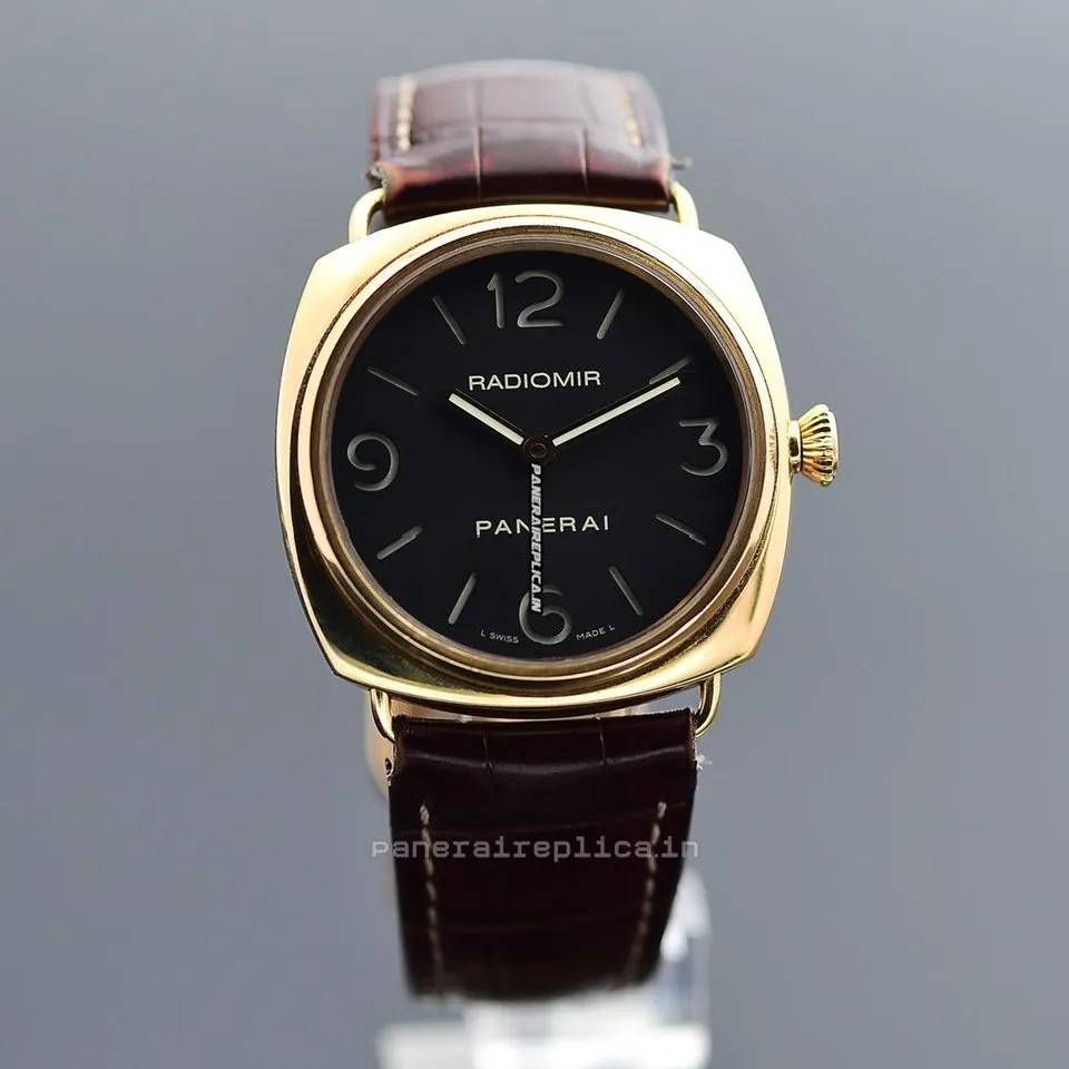 Alternative view of 1:1 Fakes Panerai Radiomir 45mm Rose Gold Case Mens/unisex Manual Winding Watch