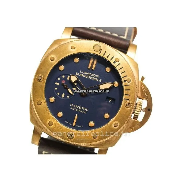 Alternative view of Cool Knockoff Panerai Special Editions 47mm Bronze Case Automatic Watch